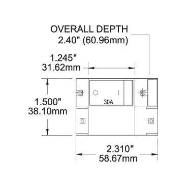 Blue Sea Systems A-Series Raised Rocker Circuit Breaker, Double Pole, 120/240V AC, 32V DC, Magnetic Hydraulic, Trip-Free — Quality Boat Parts