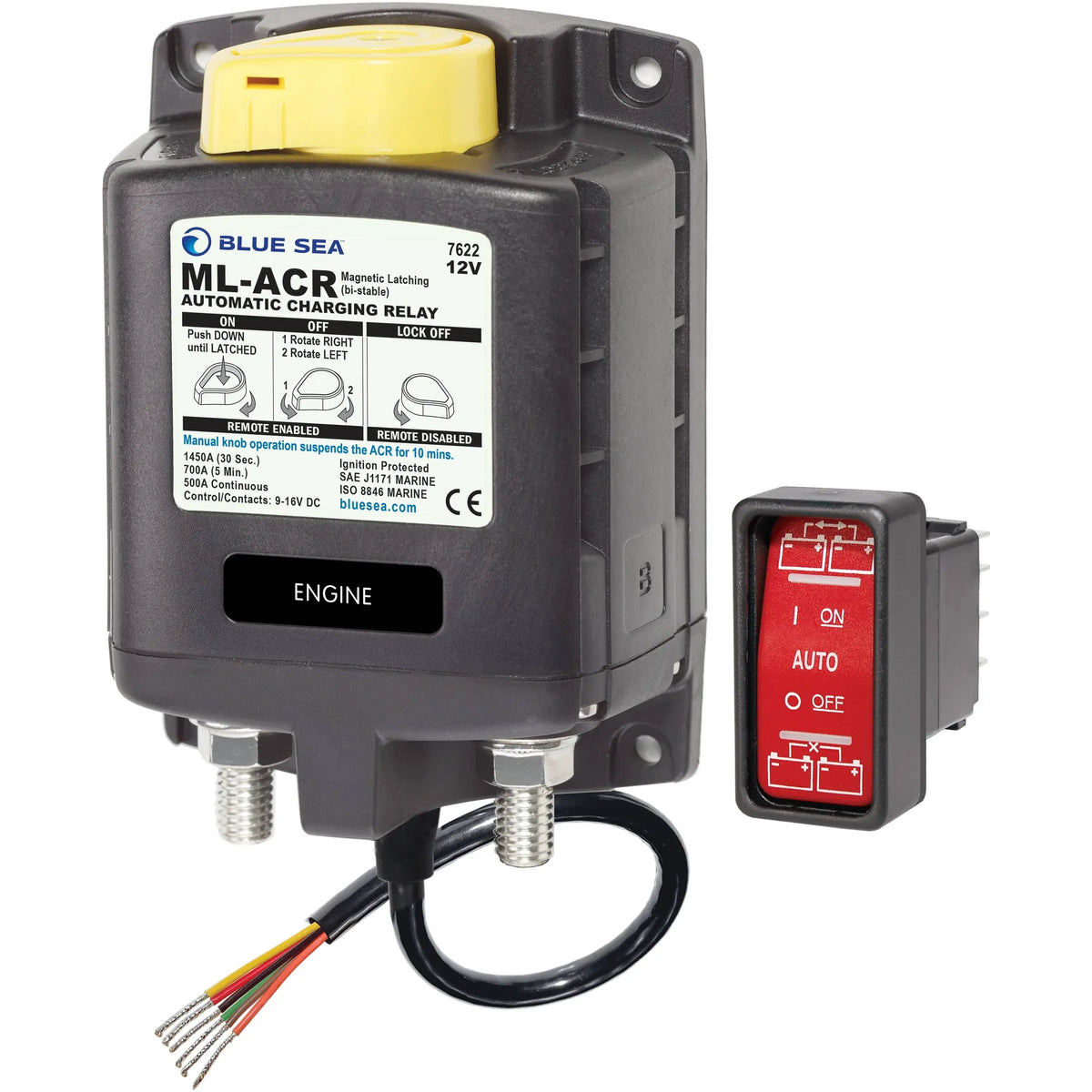 Blue Sea Systems ML-ACR Automatic Charging Relay, 500A, Magnetic Latching, Dual Sensing — Quality Boat Parts
