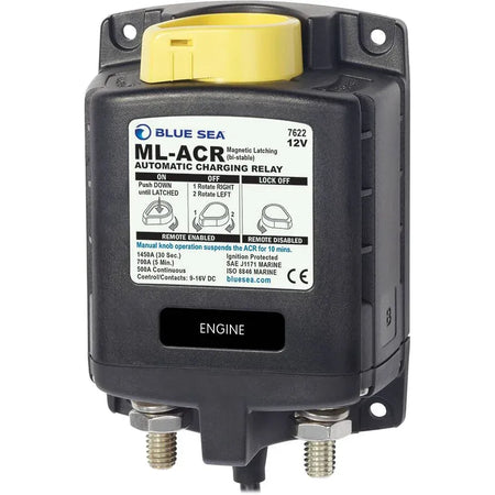 Blue Sea Systems ML-ACR Automatic Charging Relay, 500A, Magnetic Latching, Dual Sensing — Quality Boat Parts