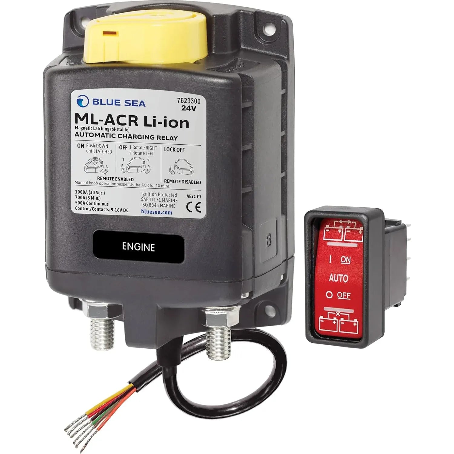 Blue Sea Systems ML-ACR Automatic Charging Relay, 500A, Magnetic Latching, Dual Sensing — Quality Boat Parts