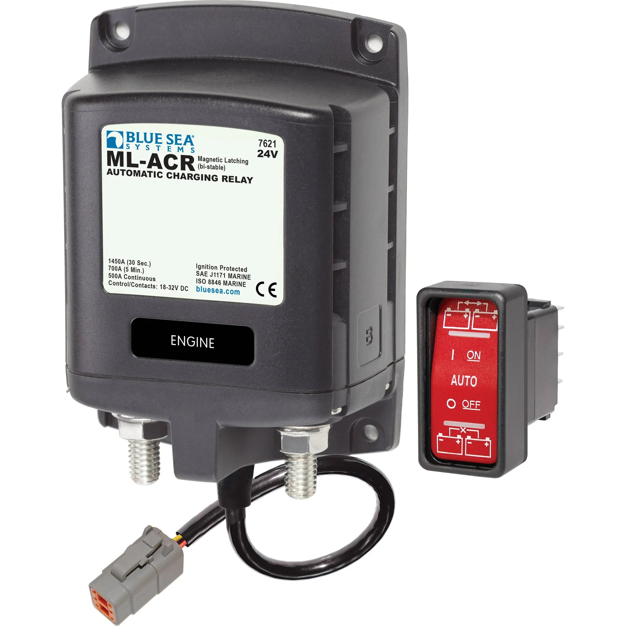 Blue Sea Systems ML-ACR Automatic Charging Relay, 500A, Magnetic Latching, Dual Sensing — Quality Boat Parts