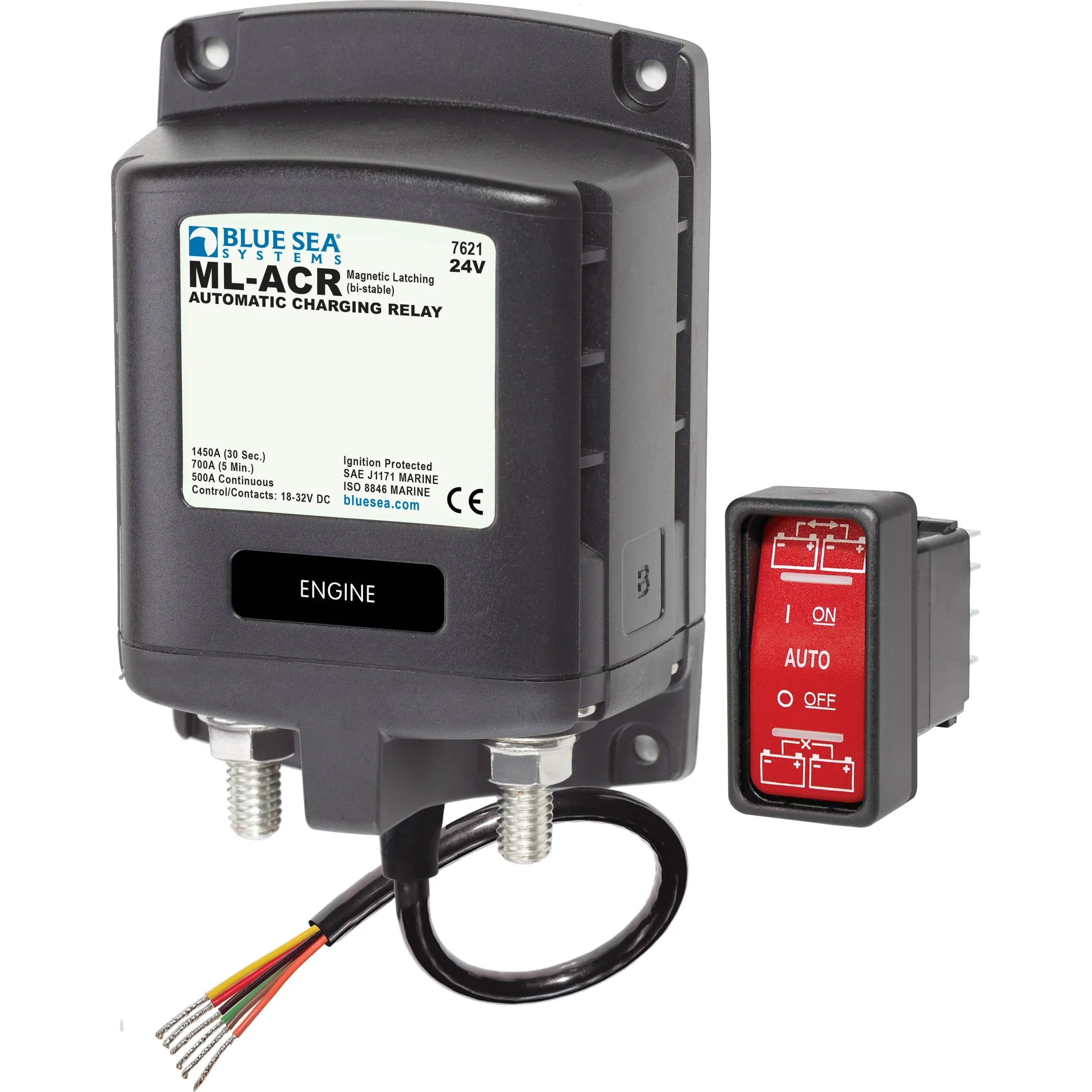Blue Sea Systems ML-ACR Automatic Charging Relay, 500A, Magnetic Latching, Dual Sensing — Quality Boat Parts