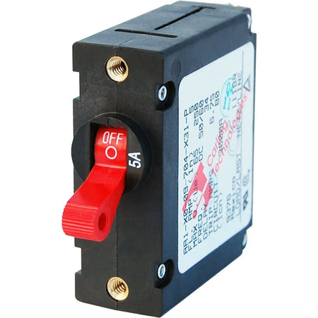 Blue Sea Systems A-Series Single Pole Toggle Circuit Breaker, AC/DC, Trip-Free — Quality Boat Parts