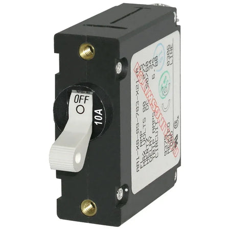 Blue Sea Systems A-Series Single Pole Toggle Circuit Breaker, AC/DC, Trip-Free — Quality Boat Parts
