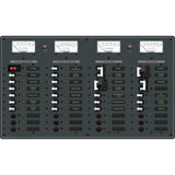 Blue Sea Systems Traditional Metal AC Branch Circuit Breaker Panel, 100A Max, Backlit Labels — Quality Boat Parts