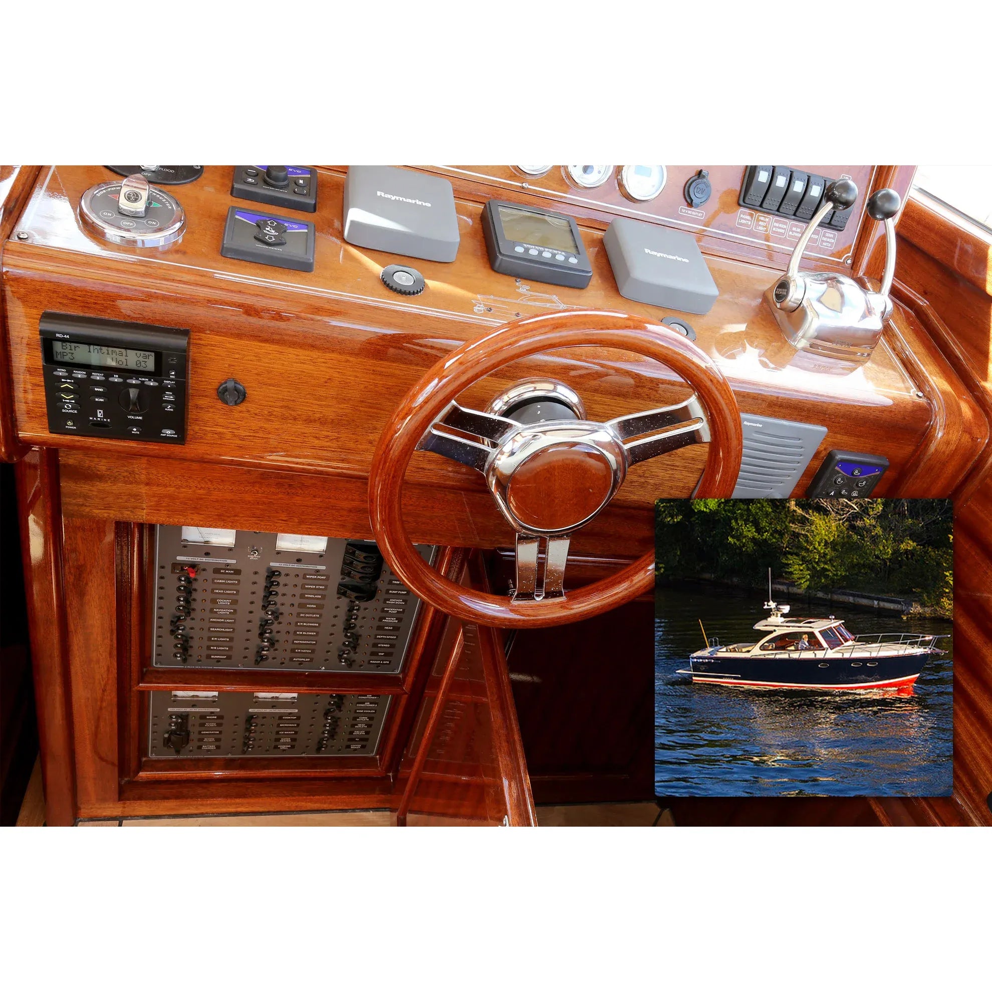 Blue Sea Systems Traditional Metal AC Branch Circuit Breaker Panel, 100A Max, Backlit Labels — Quality Boat Parts