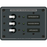 Blue Sea Systems Traditional Metal AC Branch Circuit Breaker Panel, 100A Max, Backlit Labels — Quality Boat Parts