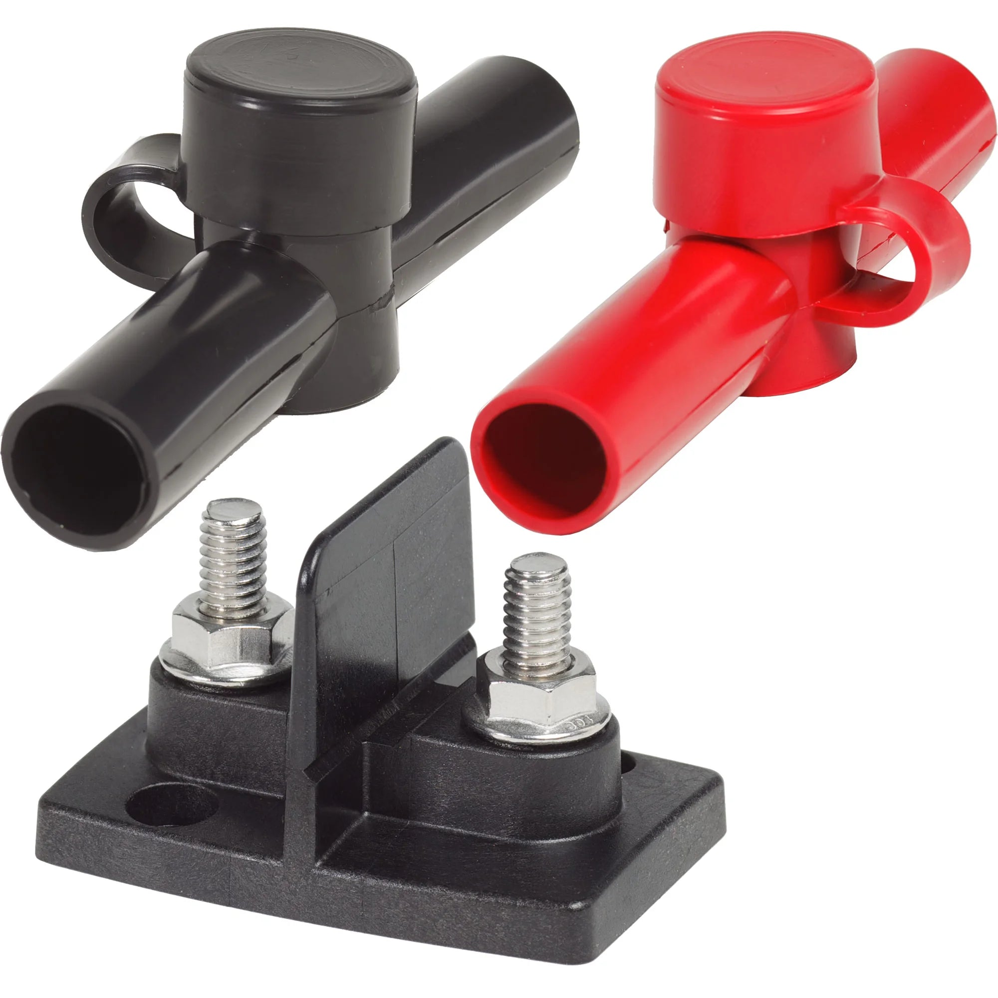 Blue Sea Systems Dual PowerPost Cable Connector, 48V DC, #10 Screw Mounting — Quality Boat Parts