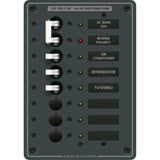 Blue Sea Systems Traditional Metal AC Main Circuit Breaker Panel, 120V AC, White Toggle Breakers, Non-Metered — Quality Boat Parts