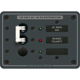 Blue Sea Systems Traditional Metal AC Main Circuit Breaker Panel, 120V AC, White Toggle Breakers, Non-Metered — Quality Boat Parts