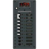 Blue Sea Systems Traditional Metal AC Main Circuit Breaker Panel, 120V AC, White Toggle, Metered — Quality Boat Parts