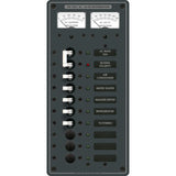 Blue Sea Systems Traditional Metal AC Main Circuit Breaker Panel, 120V AC, White Toggle, Metered — Quality Boat Parts