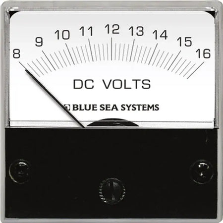 Blue Sea Systems Analog DC Voltmeter, Backlit Meter Face — Quality Boat Parts