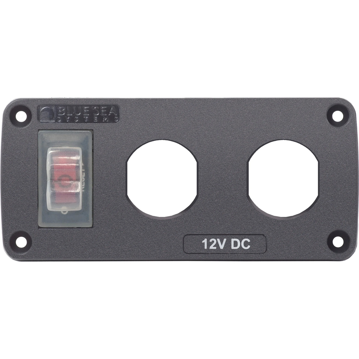 Blue Sea Systems Water-Resistant Accessory Panel, 12V DC, 15A Circuit Breaker, Pre-Wired Harness — Quality Boat Parts