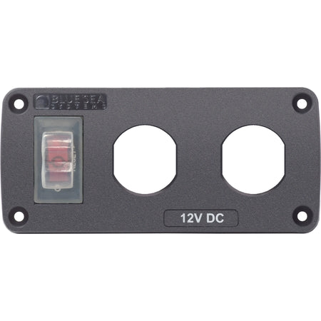 Blue Sea Systems Water-Resistant Accessory Panel, 12V DC, 15A Circuit Breaker, Pre-Wired Harness — Quality Boat Parts