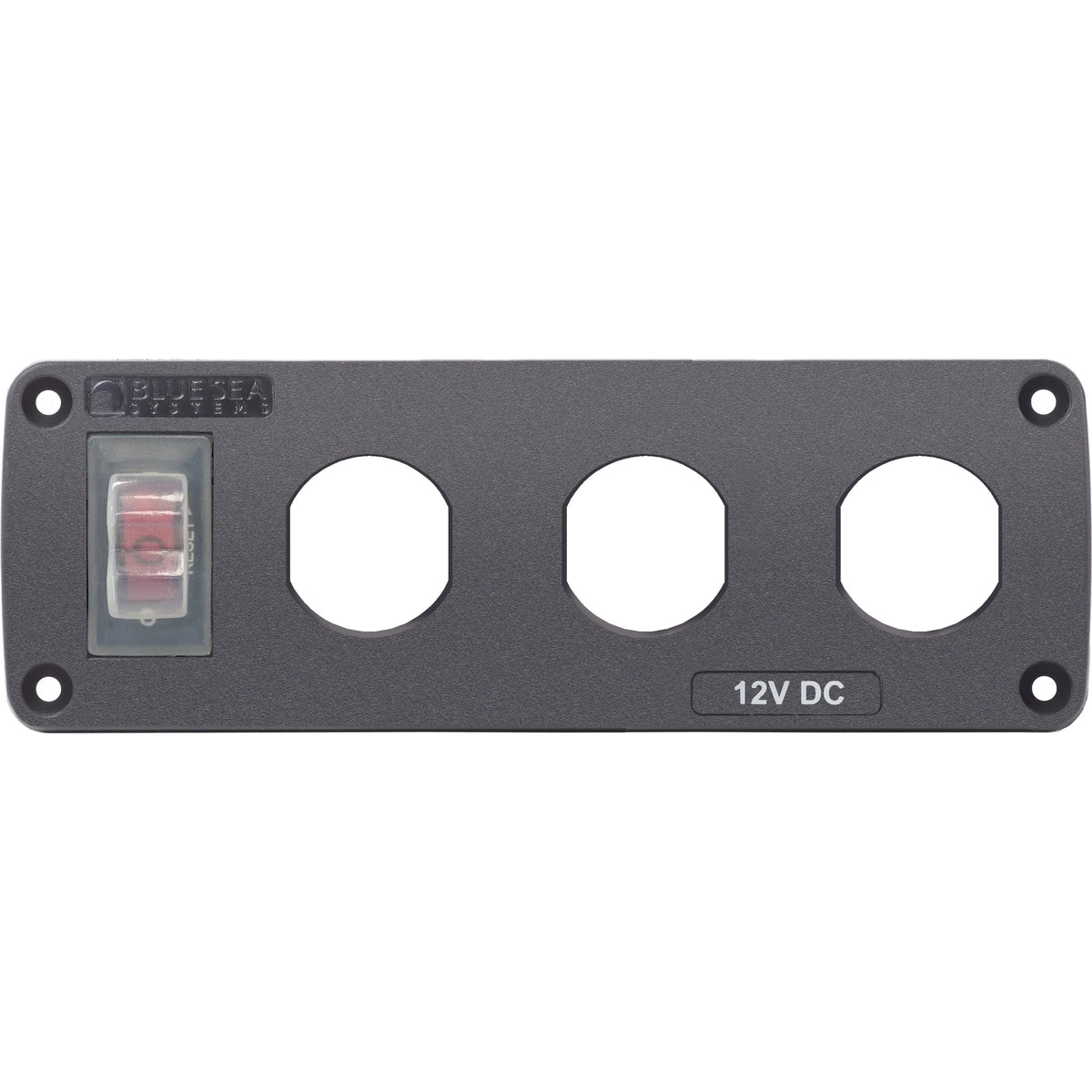 Blue Sea Systems Water-Resistant Accessory Panel, 12V DC, 15A Circuit Breaker, Pre-Wired Harness — Quality Boat Parts