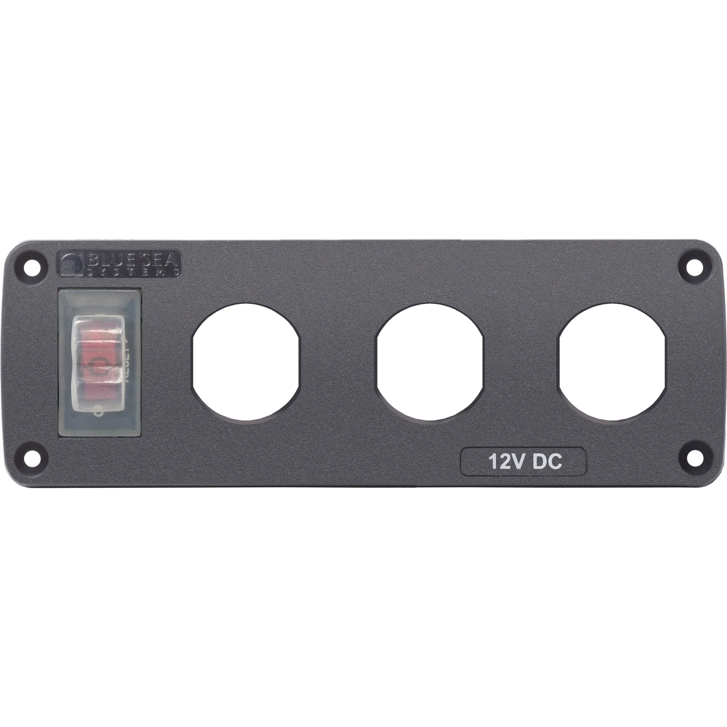 Blue Sea Systems Water-Resistant Accessory Panel, 12V DC, 15A Circuit Breaker, Pre-Wired Harness — Quality Boat Parts