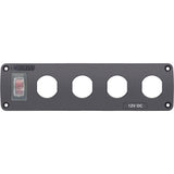 Blue Sea Systems Water-Resistant Accessory Panel, 12V DC, 15A Circuit Breaker, Pre-Wired Harness — Quality Boat Parts