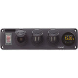 Blue Sea Systems Water-Resistant Accessory Panel, 12V DC, 15A Circuit Breaker, Pre-Wired Harness — Quality Boat Parts
