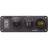 Blue Sea Systems Water-Resistant Accessory Panel, 12V DC, 15A Circuit Breaker, Pre-Wired Harness — Quality Boat Parts
