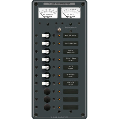 Blue Sea Systems Traditional Metal DC Branch Circuit Breaker Panel — Quality Boat Parts