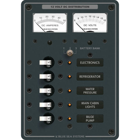 Blue Sea Systems Traditional Metal DC Branch Circuit Breaker Panel — Quality Boat Parts