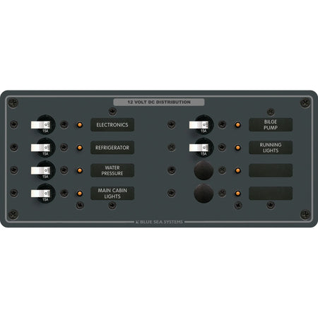 Blue Sea Systems Traditional Metal DC Branch Circuit Breaker Panel — Quality Boat Parts