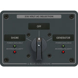 Blue Sea Systems Traditional Metal AC Rotary Switch Panel, Source Selector, Reverse Polarity and Power LEDs — Quality Boat Parts