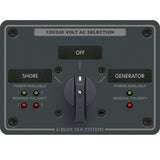 Blue Sea Systems Traditional Metal AC Rotary Switch Panel, Source Selector, Reverse Polarity and Power LEDs — Quality Boat Parts