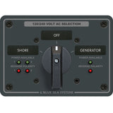 Blue Sea Systems Traditional Metal AC Rotary Switch Panel, Source Selector, Reverse Polarity and Power LEDs — Quality Boat Parts