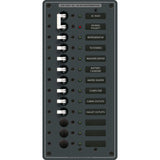 Blue Sea Systems Traditional Metal AC Main + Branch Circuit Breaker Panel, 230V AC, European, No Meter — Quality Boat Parts