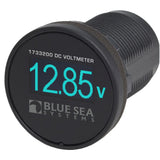 Blue Sea Systems Mini OLED DC Voltmeter, 12V/24V, 8-36V DC, 1-1/8 in Cutout — Quality Boat Parts