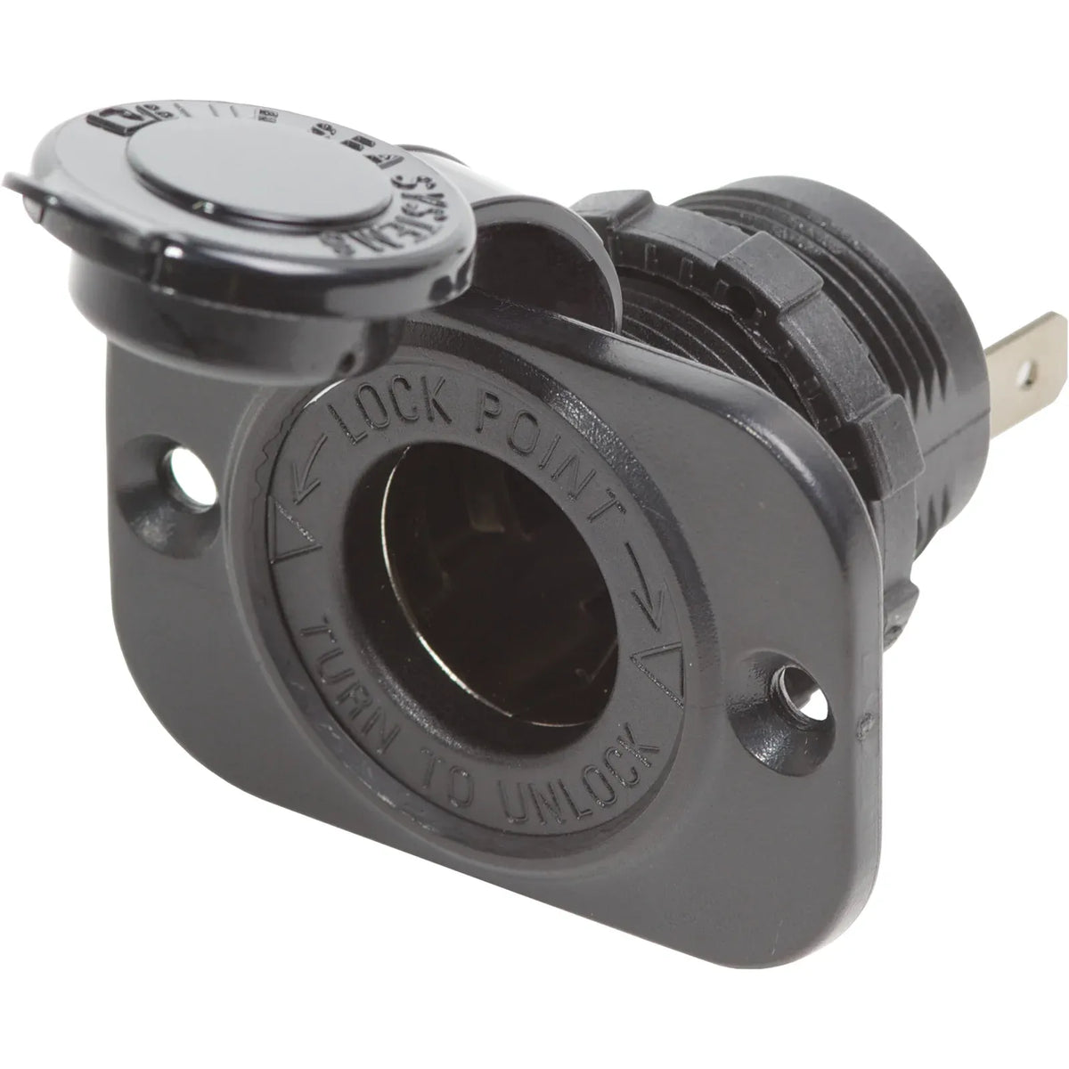 Blue Sea Systems Dash Socket, 12V DC, 15A, Watertight Cap — Quality Boat Parts
