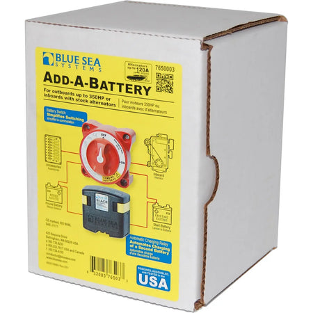 Blue Sea Systems Add-A-Battery Kit, Dual Circuit Plus Switch, ACR — Quality Boat Parts