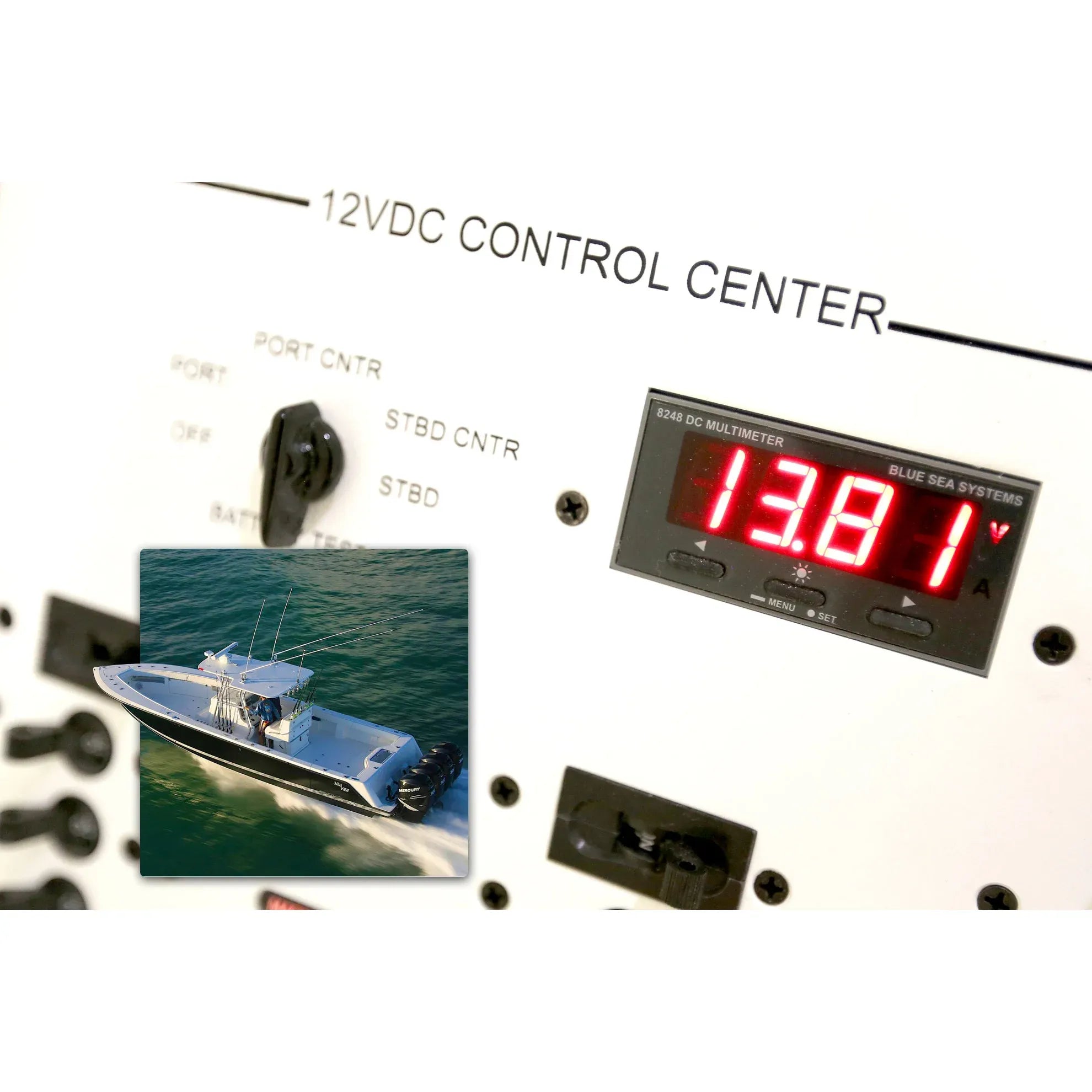 Blue Sea Systems 8200 Series Digital Meter, 14.29 mm Display, Splashproof Front — Quality Boat Parts