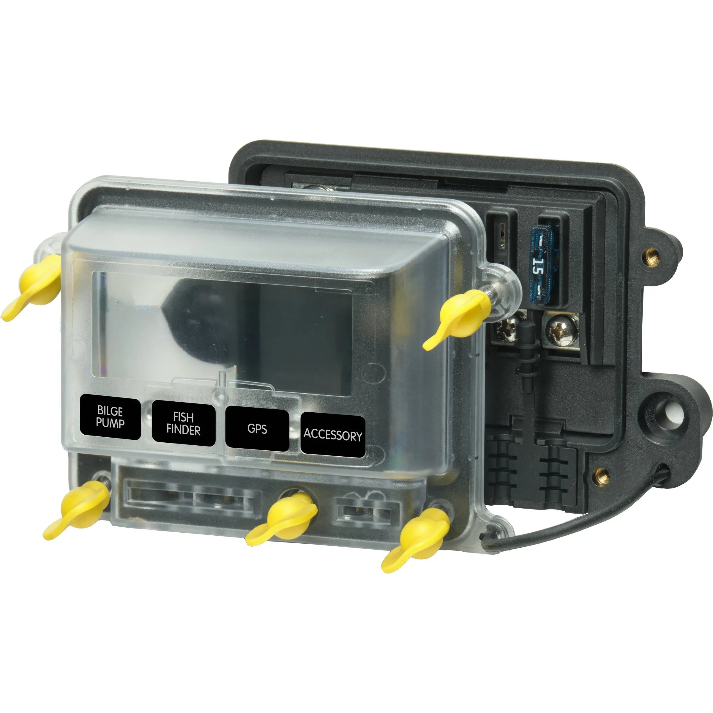 Blue Sea Systems ST-Blade Water-Resistant Fuse Block, 4 Circuit, 80A, 32V DC, IP66, ATO/ATC — Quality Boat Parts