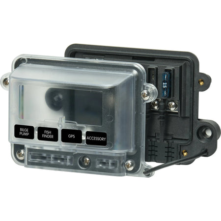 Blue Sea Systems ST-Blade Water-Resistant Fuse Block, 4 Circuit, 80A, 32V DC, IP66, ATO/ATC — Quality Boat Parts