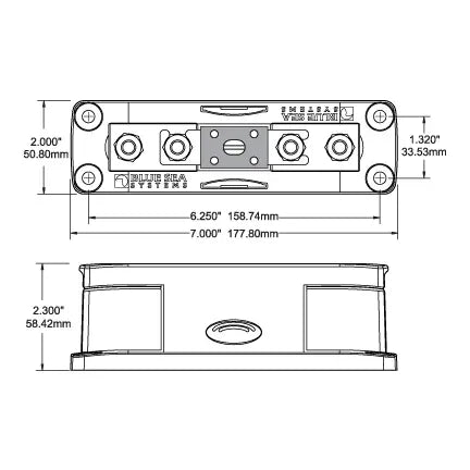 Blue Sea Systems ANL Fuse Block with Insulating Cover, 32V DC, 5/16 in (M8) Stainless Steel Studs — Quality Boat Parts