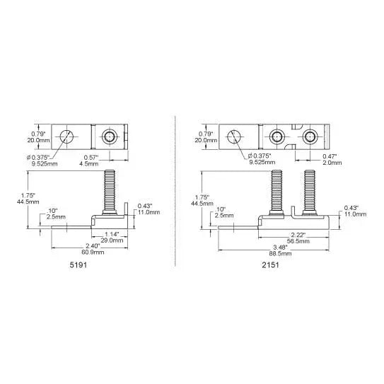Blue Sea Systems MRBF Fuse Block, 58V DC, M8 Stud — Quality Boat Parts
