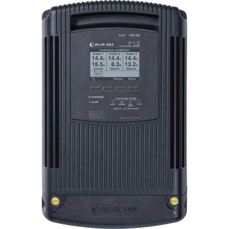 Blue Sea Systems P12 Battery Charger, 12V DC, 3 Outputs, 115-230V AC — Quality Boat Parts