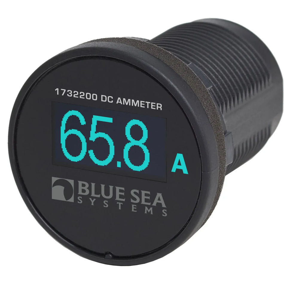 Blue Sea Systems Mini OLED DC Ammeter, -100A to 100A, 8-36V DC, IP66, 1-1/8 in Hole Mount — Quality Boat Parts