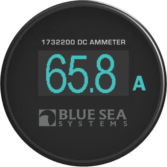 Blue Sea Systems Mini OLED DC Ammeter, -100A to 100A, 8-36V DC, IP66, 1-1/8 in Hole Mount — Quality Boat Parts
