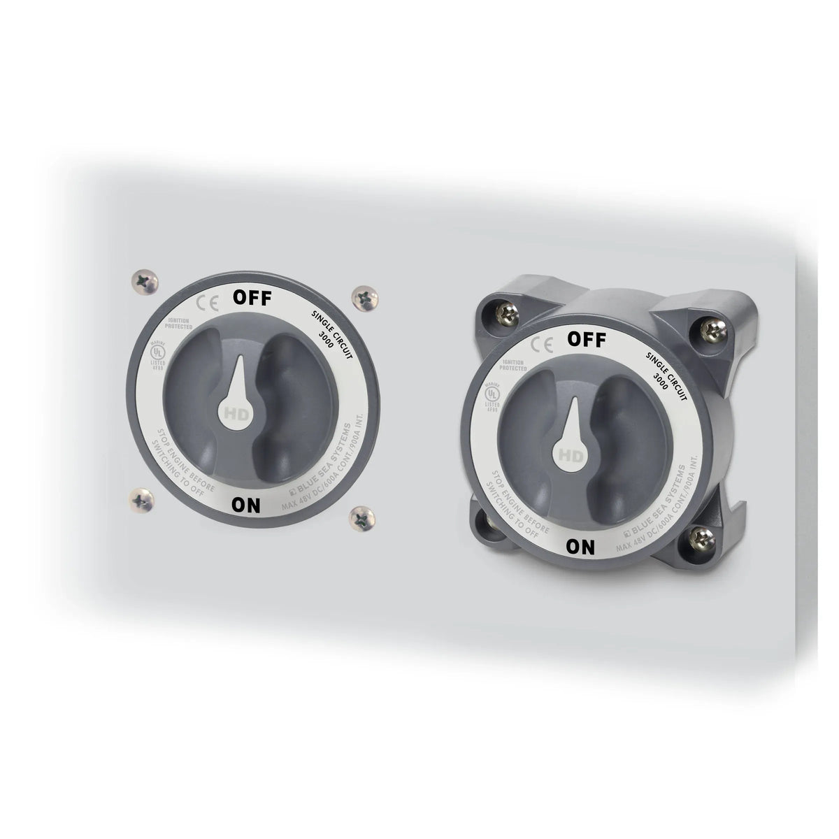 Blue Sea Systems HD-Series Heavy Duty Battery Switch, 32V DC, IP66, Ignition Protected, 4/0 AWG Cable, 1/2 in Studs — Quality Boat Parts