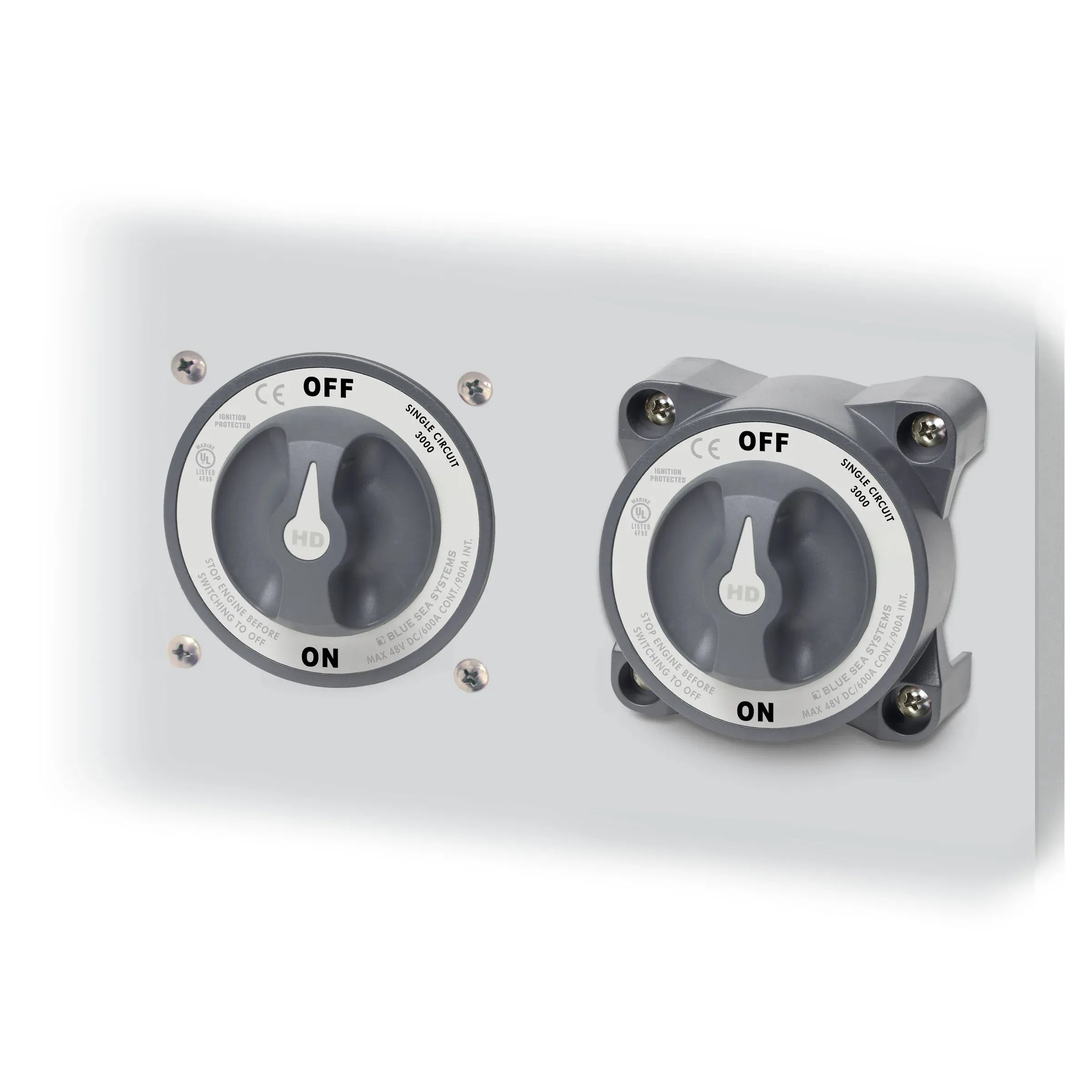 Blue Sea Systems HD-Series Heavy Duty Battery Switch, 32V DC, IP66, Ignition Protected, 4/0 AWG Cable, 1/2 in Studs — Quality Boat Parts