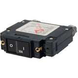 Blue Sea Systems C-Series Flat Rocker Circuit Breaker, Magnetic Hydraulic, Trip-Free — Quality Boat Parts