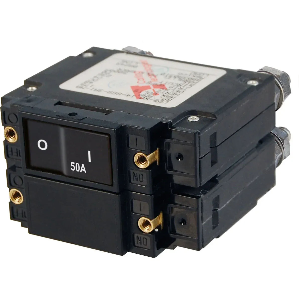 Blue Sea Systems C-Series Flat Rocker Circuit Breaker, Magnetic Hydraulic, Trip-Free — Quality Boat Parts