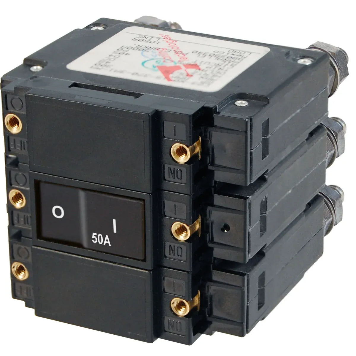 Blue Sea Systems C-Series Flat Rocker Circuit Breaker, Magnetic Hydraulic, Trip-Free — Quality Boat Parts