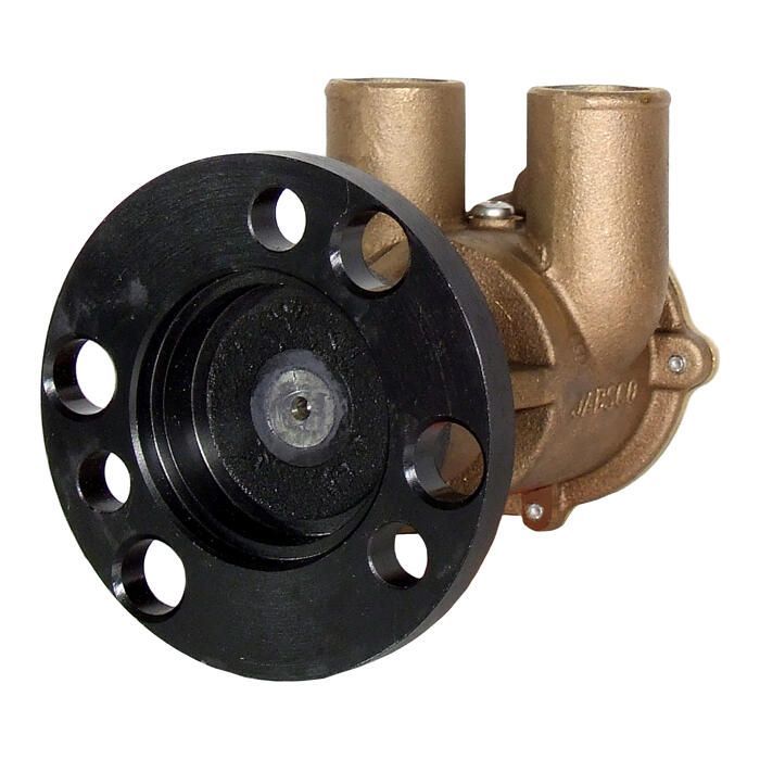 Jabsco 50410 Series Self-Priming Engine Cooling Pump, Bronze Body, Neoprene Impeller, SS316 Shaft, 1-1/4 in Hose Barb Ports — Quality Boat Parts