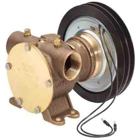Jabsco 11870 Series Electro-Magnetic Clutch Pump, 1-1/4 in NPT, 62 GPM, Bronze — Quality Boat Parts