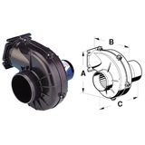 Jabsco 35400 Series Flangemount 4 in Blower, 250 CFM, ISO 8846 — Quality Boat Parts